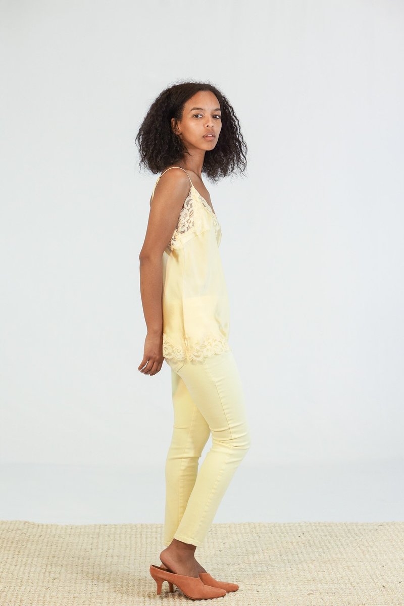 Gold Hawk Floral Lace Cami - Yellow Pearl | Garmentory
