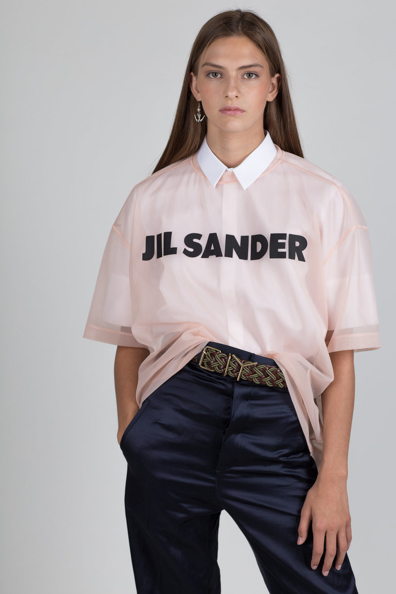 Jil Sander Pink Logo T-Shirt - Light Pink | Garmentory
