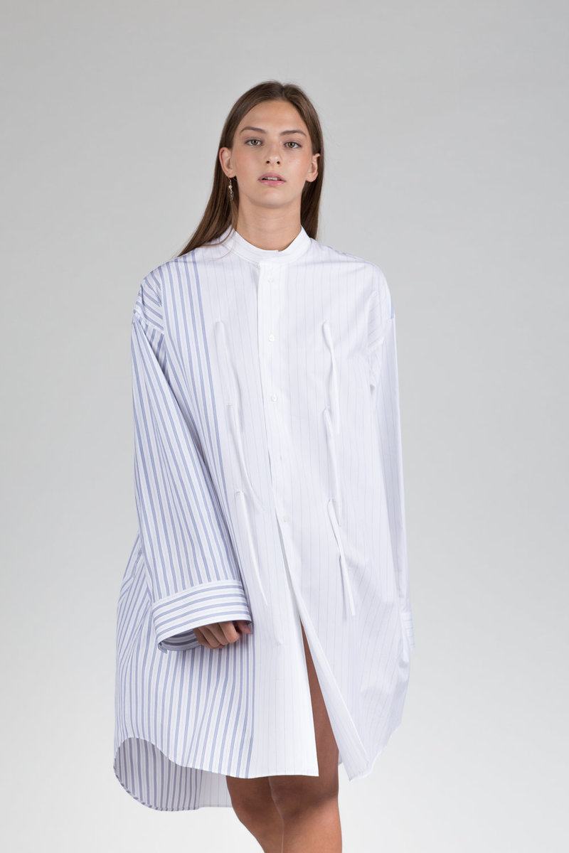 トップス 2018SS JIL SANDER Stripe Oversize Shirt Jil Sander Striped oversized cotton t-shirt | The Fashion Square