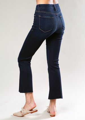 Frame Denim Le Crop Mini Boot Raw Edge 