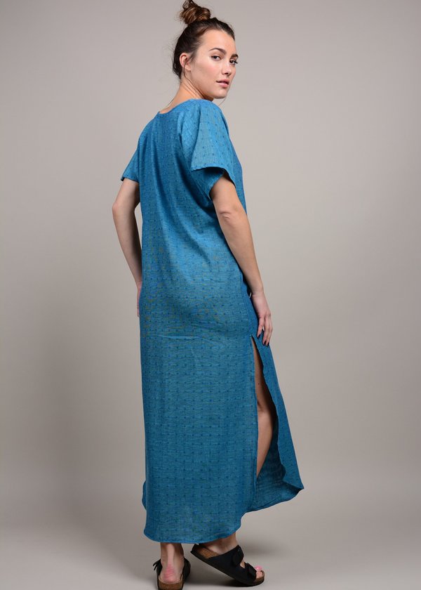 Josa Tulum Rustic Kaftan Dress - Teal 