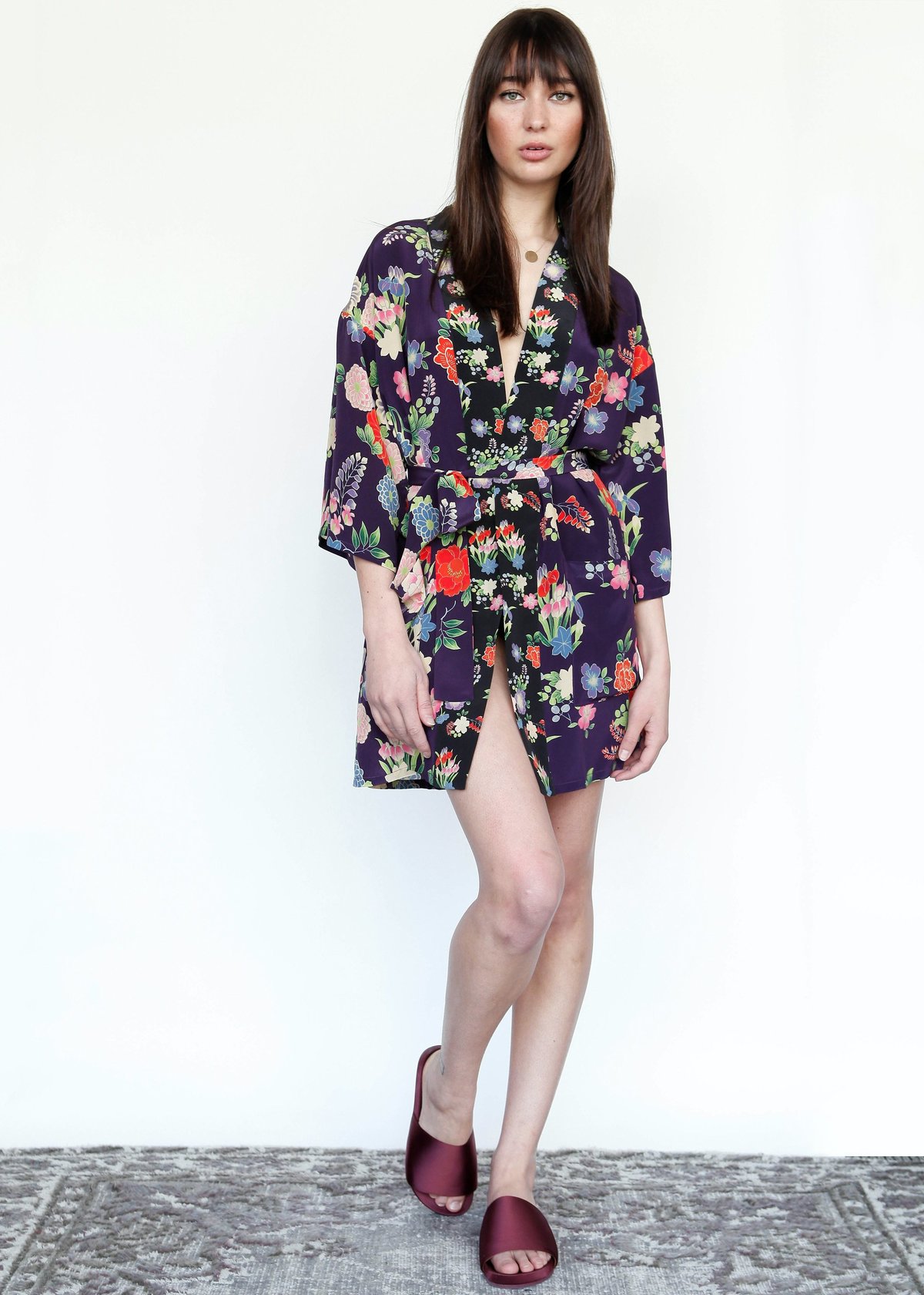 nieves lavi silk dress Nieves Lavi Silk Jersey Floral Mini Dress, Vibrant Print, Size 2 (NOS)