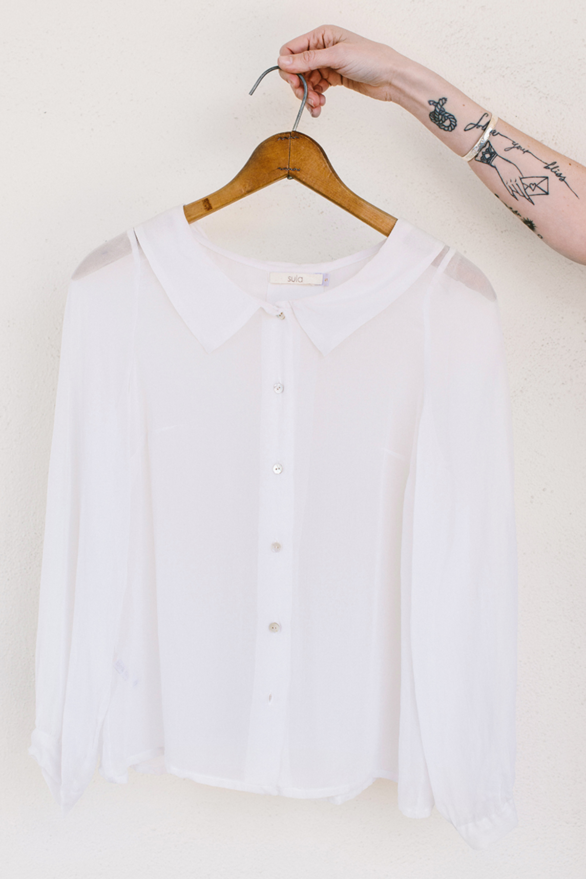Sula Collared Blouse - Off White - Image 2 of 4