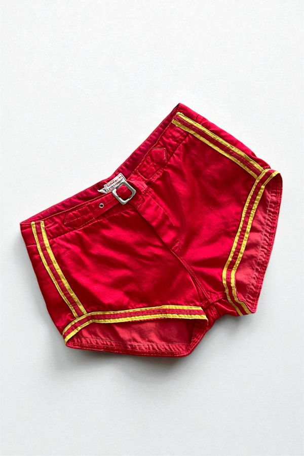 1950s Athletic Shorts - Cherry Red