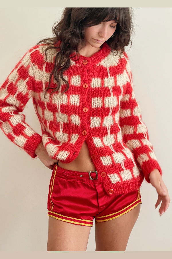 1950s Athletic Shorts - Cherry Red