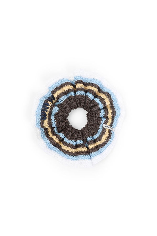 MIU MIU Cotton Scrunchie - Em Cacao Celeste Nat