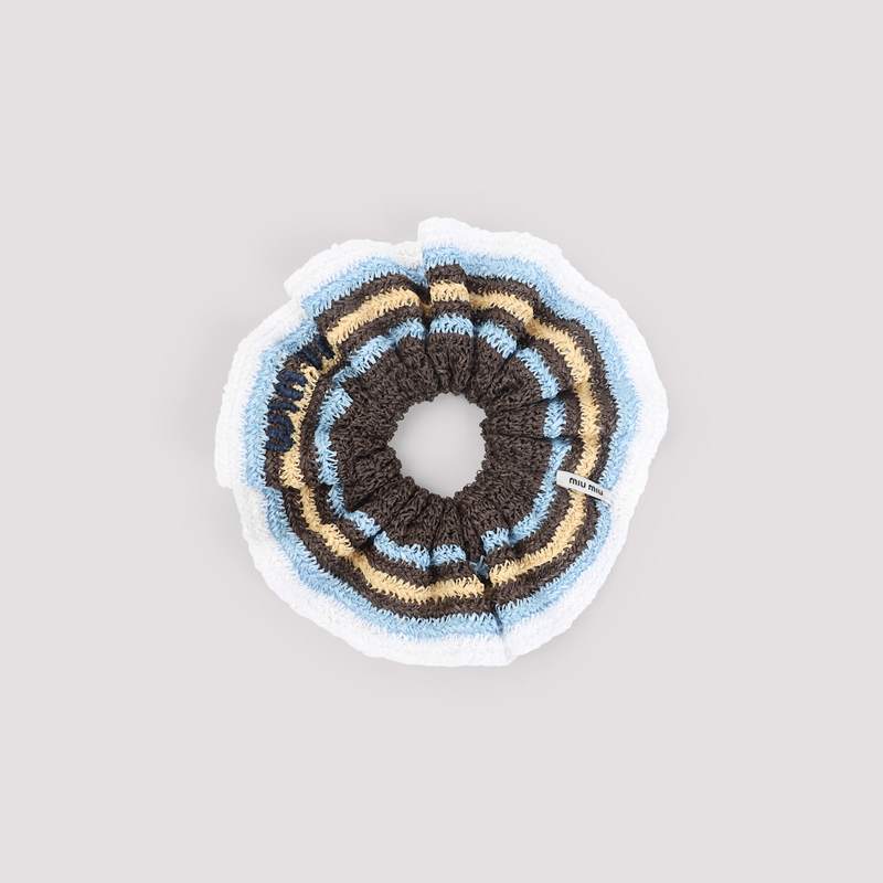 MIU MIU Cotton Scrunchie - Em Cacao Celeste Nat
