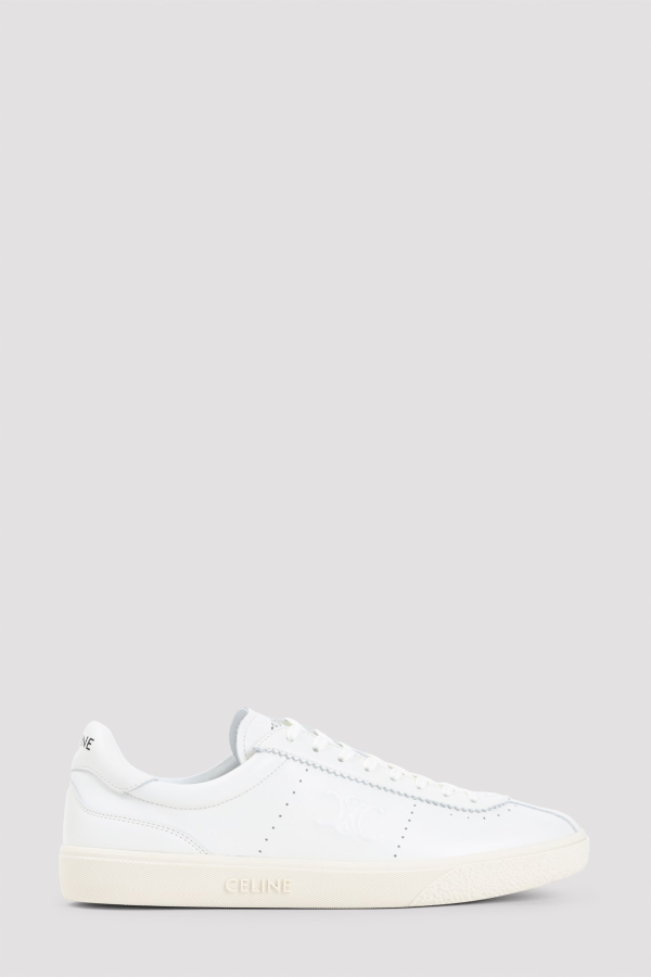 Celine Low Lace-up Sneakers With Triomphe Sneakers - Off White
