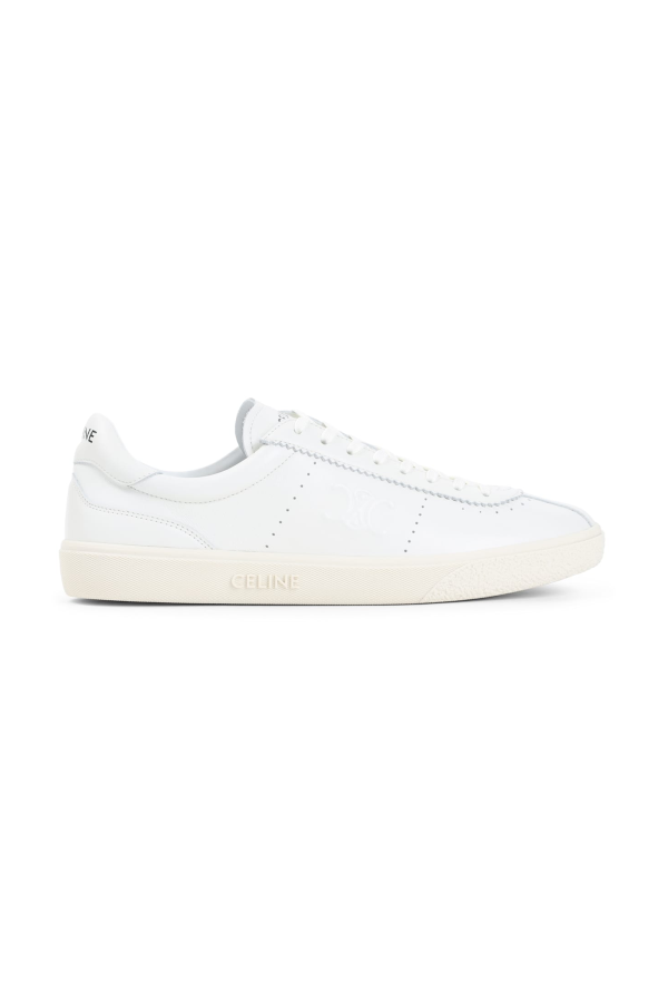 Celine Low Lace-up Sneakers With Triomphe Sneakers - Off White
