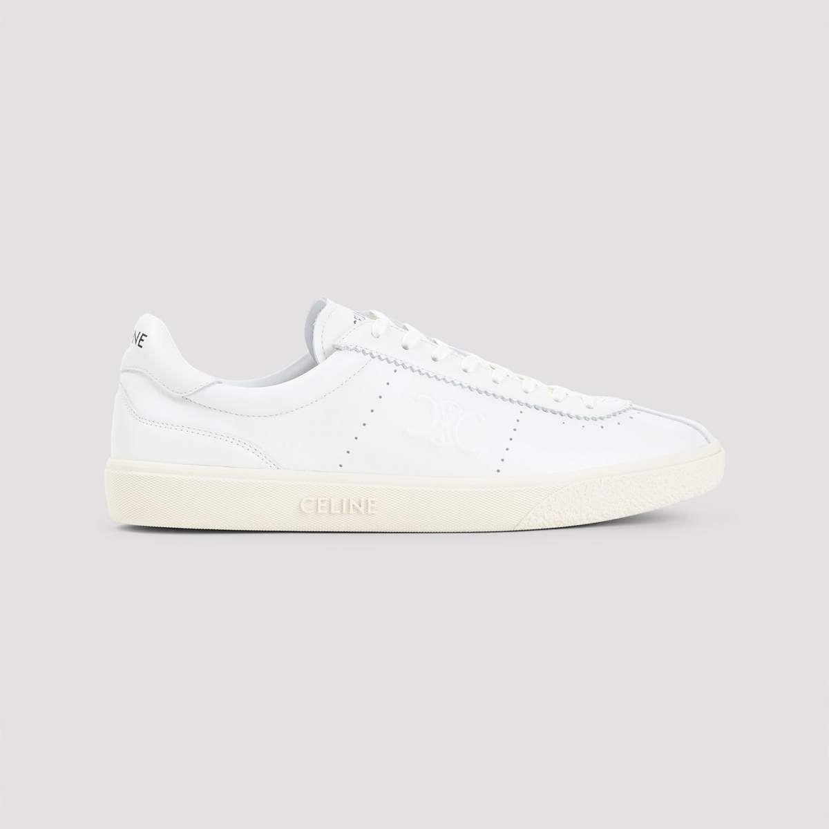 Celine Low Lace-up Sneakers With Triomphe Sneakers - Off White - Image 3 of 5