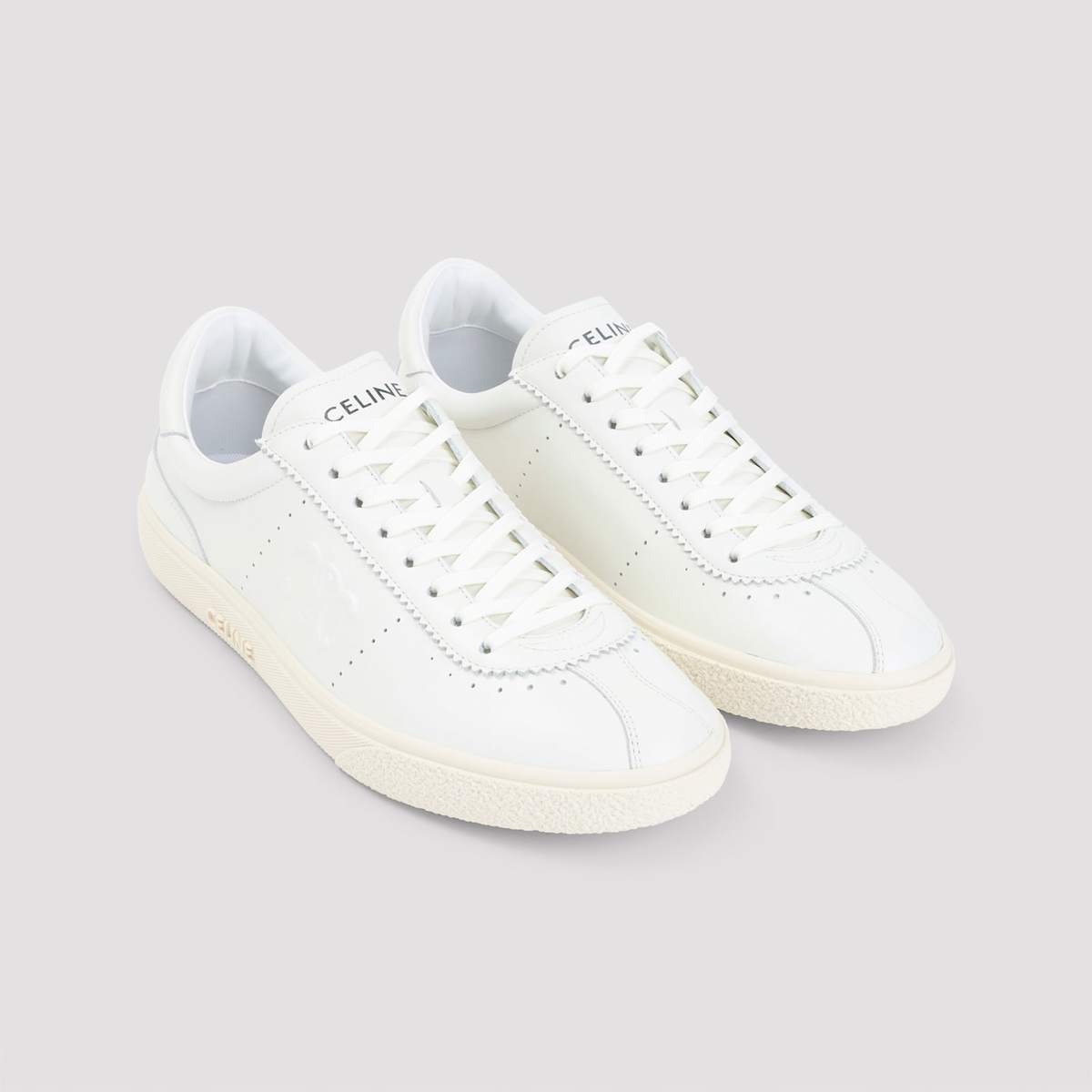 Celine Low Lace-up Sneakers With Triomphe Sneakers - Off White - Image 5 of 5