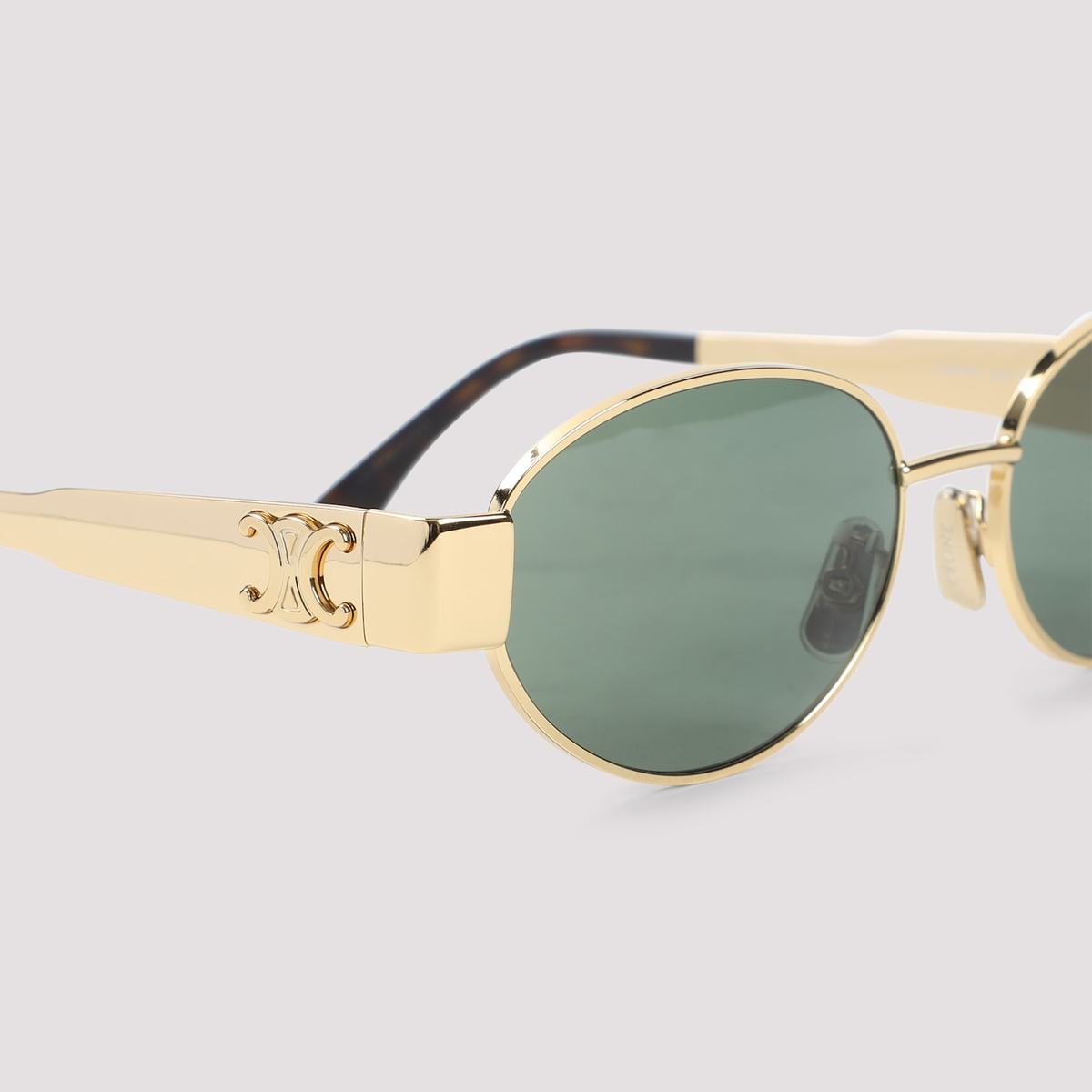 Celine Triomphe 01 Sunglasses - Gold Green - Image 5 of 5