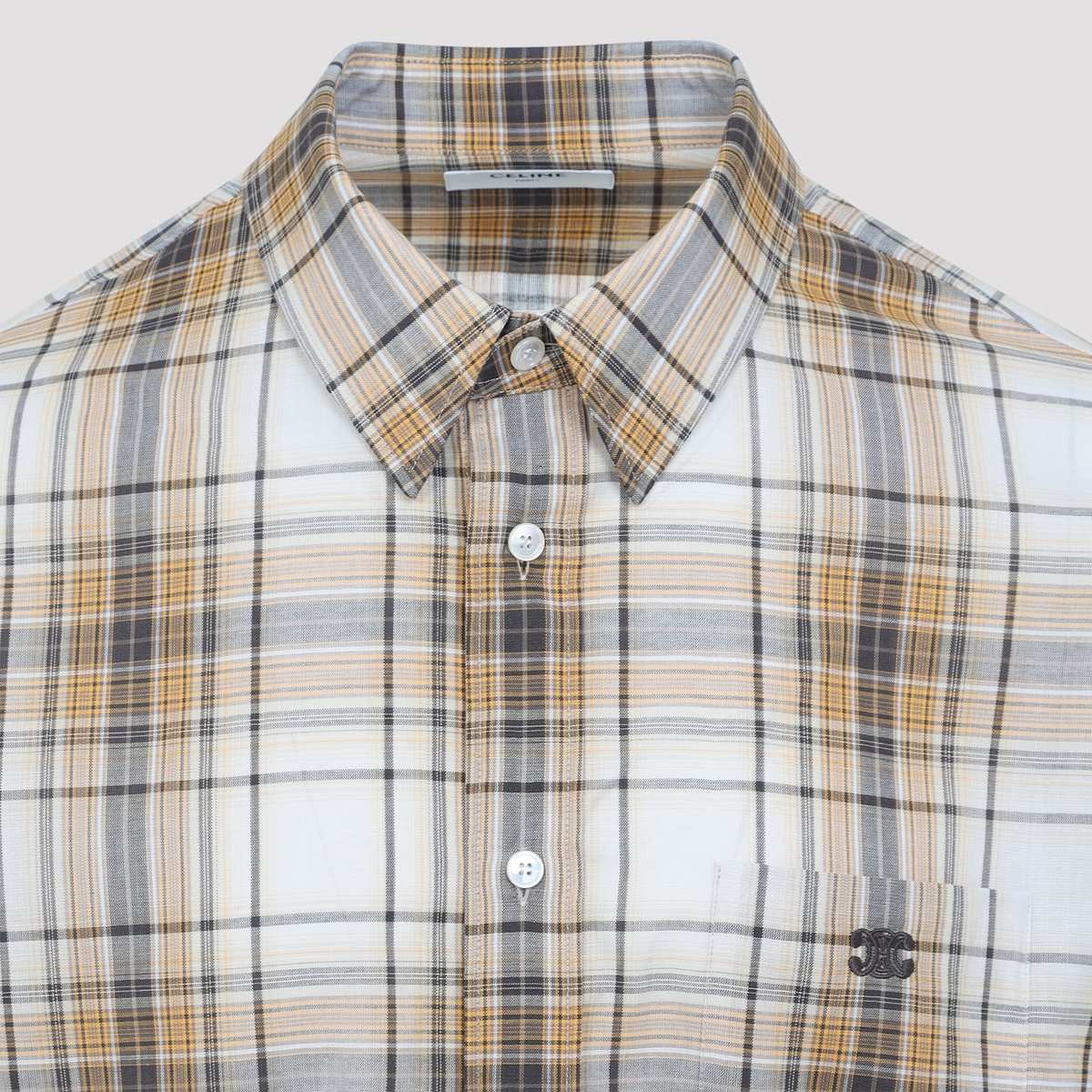 Celine Loose Shirt - Sable Beige Marron Check - Image 5 of 5