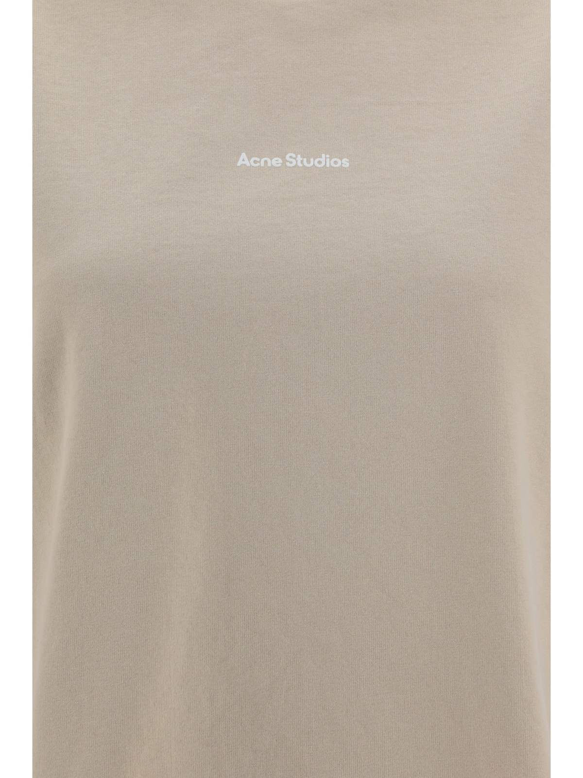 Acne Studios Cotton T-shirt - Champagne Beige - Image 3 of 3