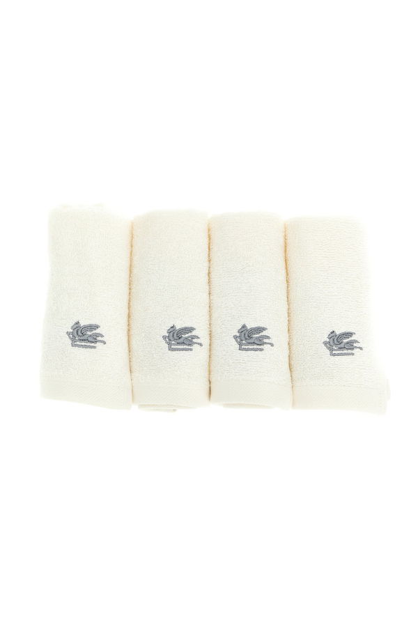 Etro Set Of 4 Washbasins + 7Plies Basket Bath Linen Set - Beige
