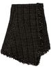 sacai Tweed Wool Mini Skirt - Black - Thumbnail 1