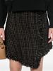 sacai Tweed Wool Mini Skirt - Black - Thumbnail 2