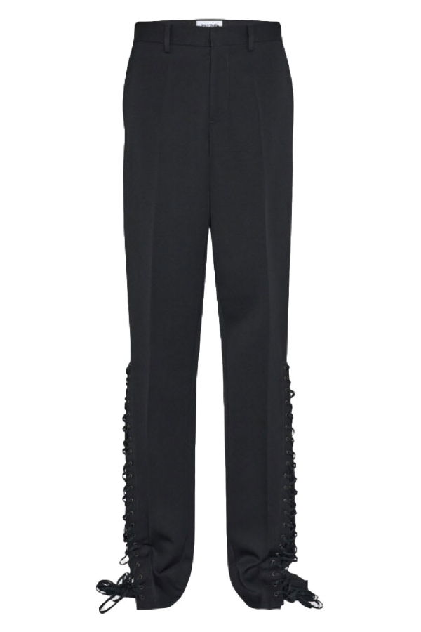 Jean Paul Gaultier Wool Tailored Trousers - Black