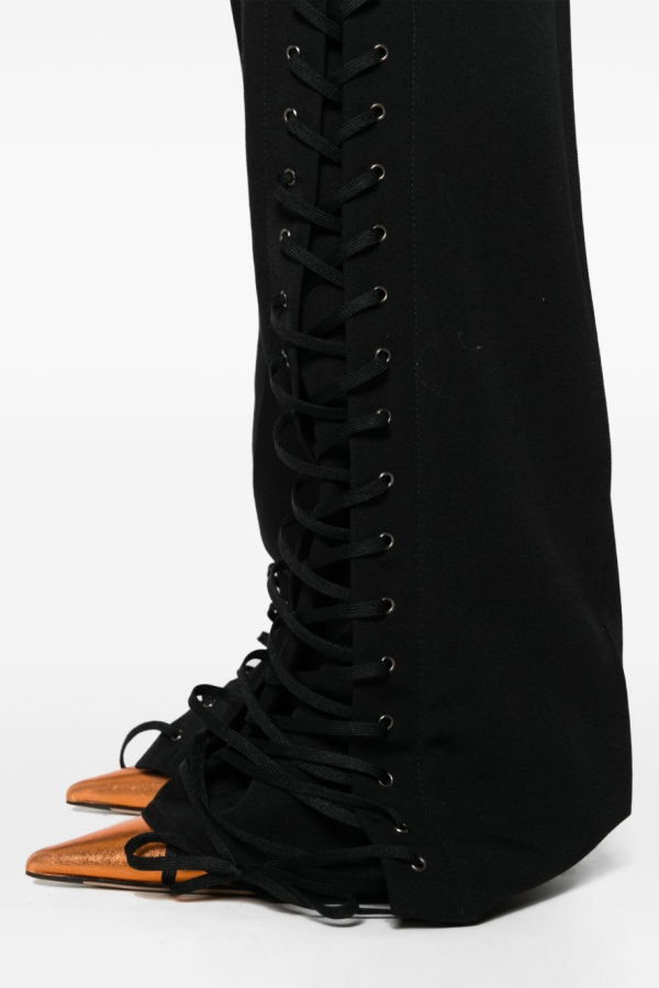 Jean Paul Gaultier Wool Tailored Trousers - Black