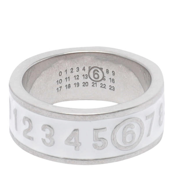 MM6 Maison Margiela Numeric Signature Logo Ring - White | Garmentory
