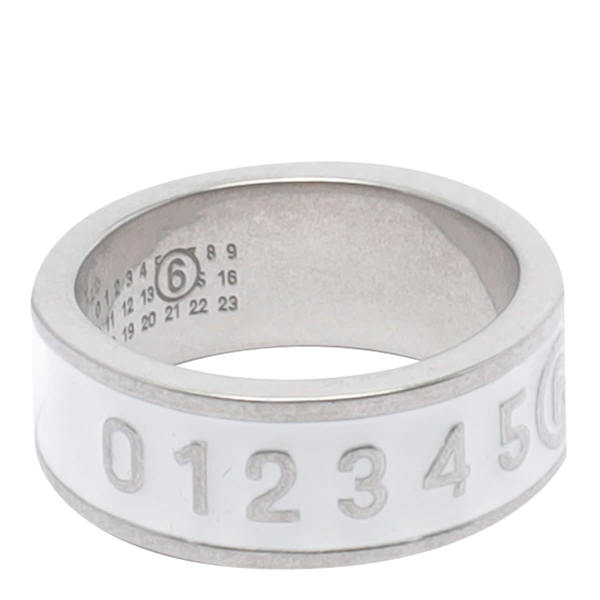 MM6 Maison Margiela Numeric Signature Logo Ring - White | Garmentory