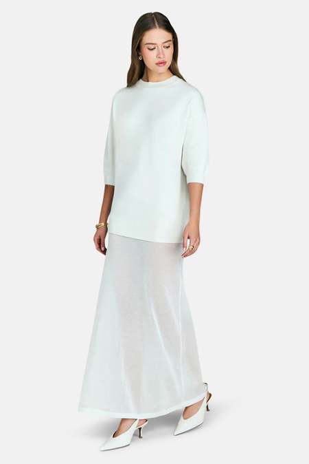 Ser.o.ya Serenade Knit Maxi Dress - Eggshell | Garmentory