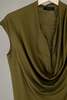 Wanze Cowl Neck Drape Tank - Merino Wool Olive - Thumbnail 8