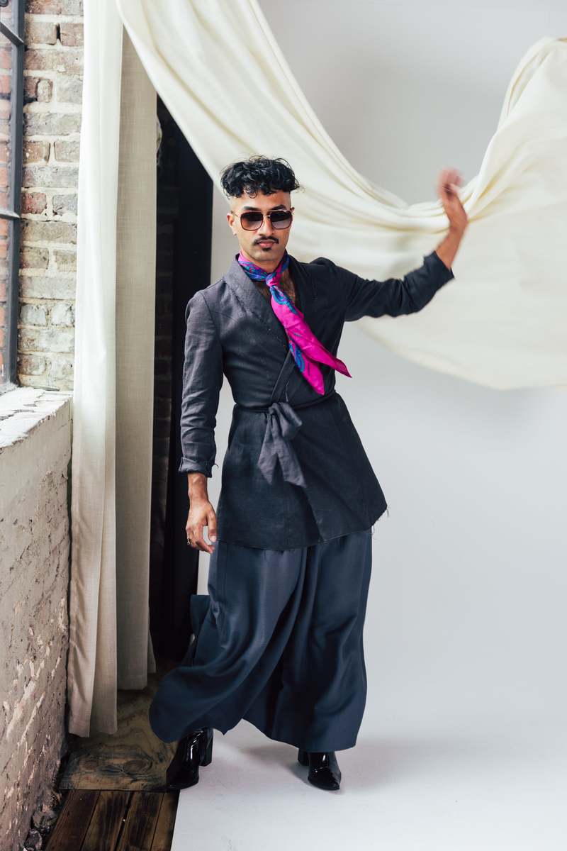 Jean Jones Deconstructed Wrap Jacket - Slate