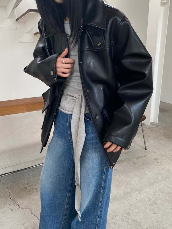 The NKC Store Briona Vegan Leather Jacket