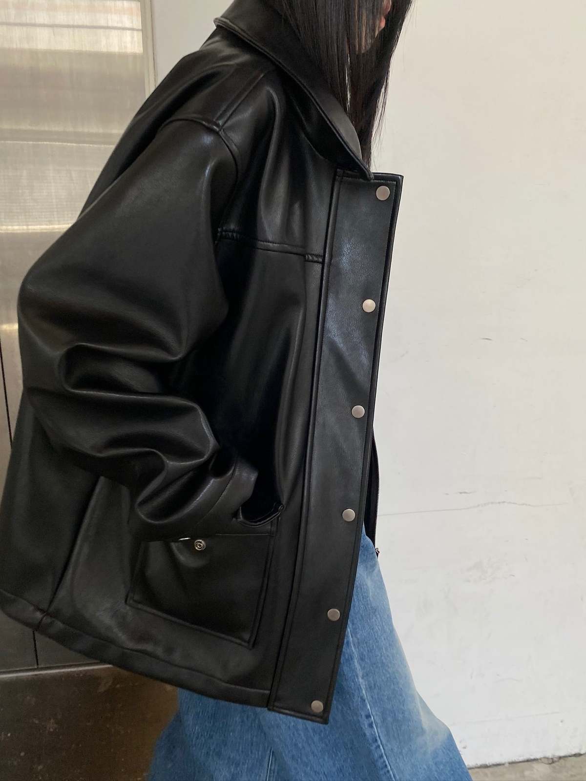 The NKC Store Briona Vegan Leather Jacket - Image 8 of 12