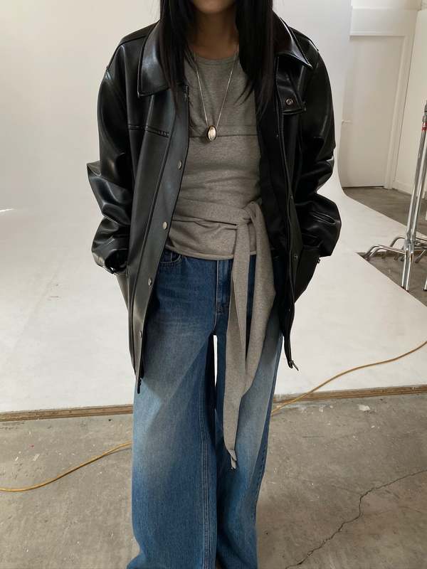 The NKC Store Briona Vegan Leather Jacket