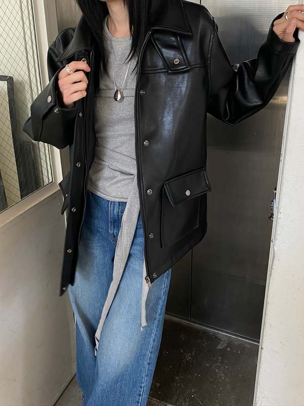 The NKC Store Briona Vegan Leather Jacket