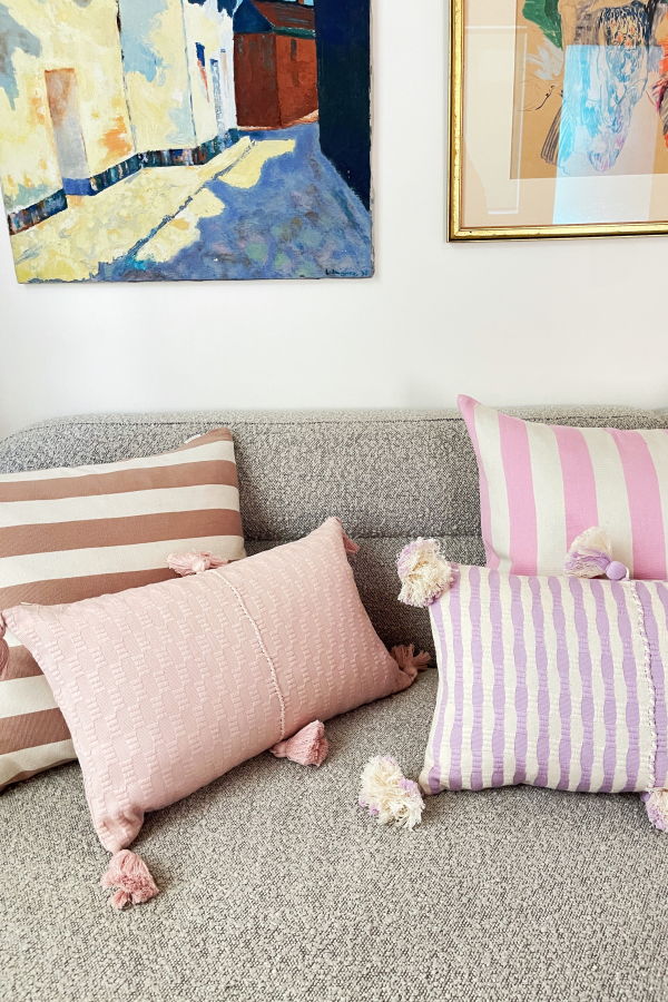 Archive New York Antigua Pillow - Ballet Slipper Pink Solid