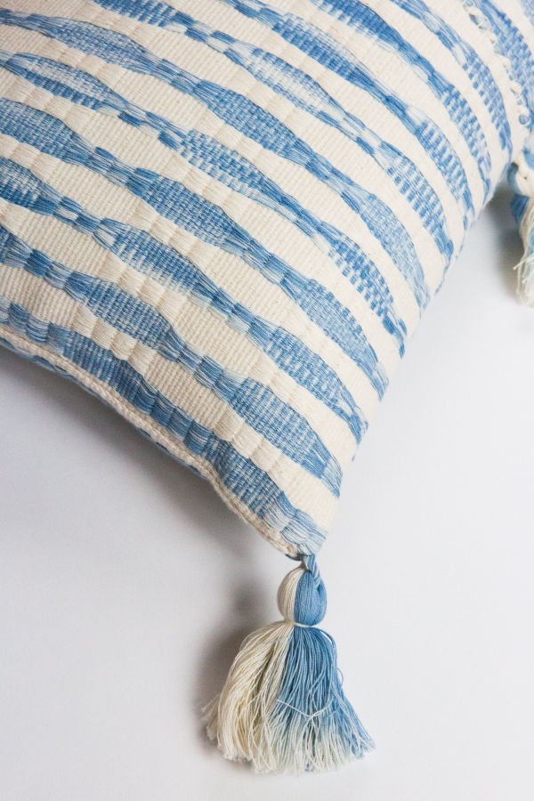 Archive New York Antigua Pillow - Natural Faded Indigo