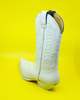 MM6 Maison Margiela White Painted Calf Leather Cowboy Boots - Thumbnail 4
