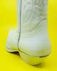 MM6 Maison Margiela White Painted Calf Leather Cowboy Boots - Thumbnail 5
