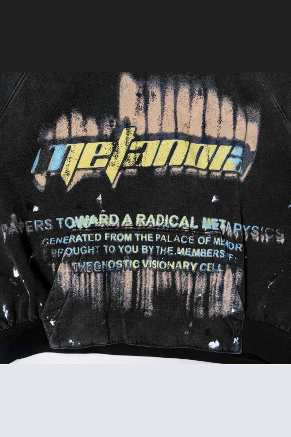 RIVINGTON ROI REBIS Radical Paper Rose Crewneck Tee - Mechanic Black