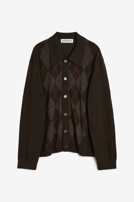 トップス OUR LEGACY EVENING POLO Soft Duke Argyle Our Legacy - Evening Polo Soft Duke Argyle