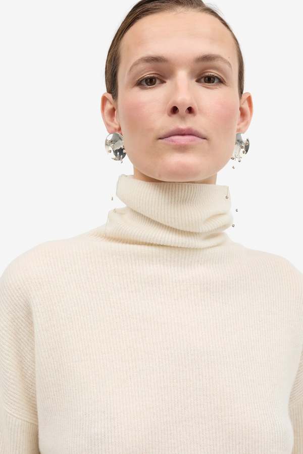 Mark Kenly Domino Tan Krystal Cashmere Sweater