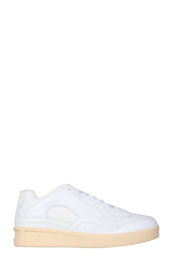 Jil Sander Low Leather Sneakers - White
