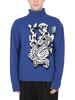Etro Inlaid Jacquard Turtleneck Sweater - Blue - Thumbnail 1