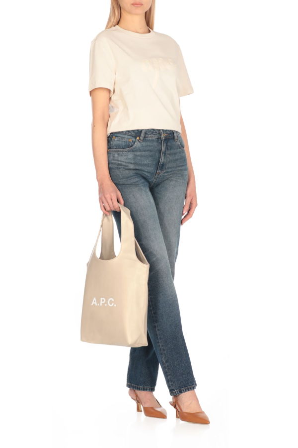 A.P.C. T-shirt With Logo T-shirt - Ivory