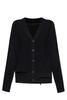 MM6 Maison Margiela Cardigan With Wool Trim - Black - Thumbnail 1