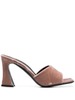 Giuseppe Zanotti Solhene Velvet Mule Sandals - Leather Brown - Thumbnail 1