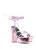 Giuseppe Zanotti Metallic Leather Heel Sandals - Pink - Thumbnail 3