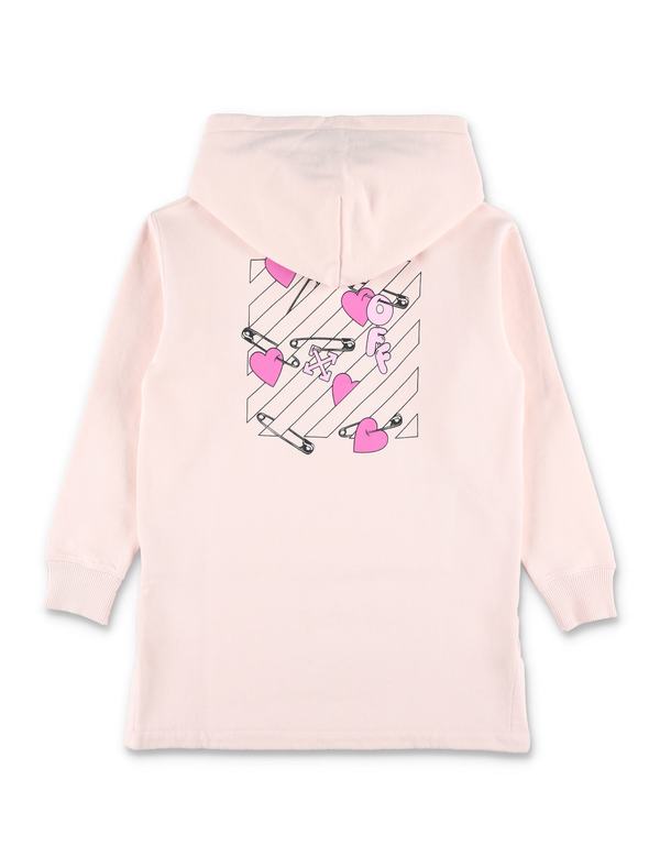 KIDS Off-White Pop Heart Hoodie - Rose