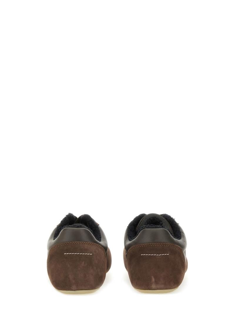 MM6 Maison Margiela Leather Sneaker - Brown