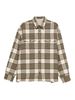 Ami Alexandre Mattiussi Wool Checked Overshirt - Beige - Thumbnail 1