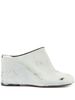 MM6 Maison Margiela Leather Heel Mules - White - Thumbnail 1