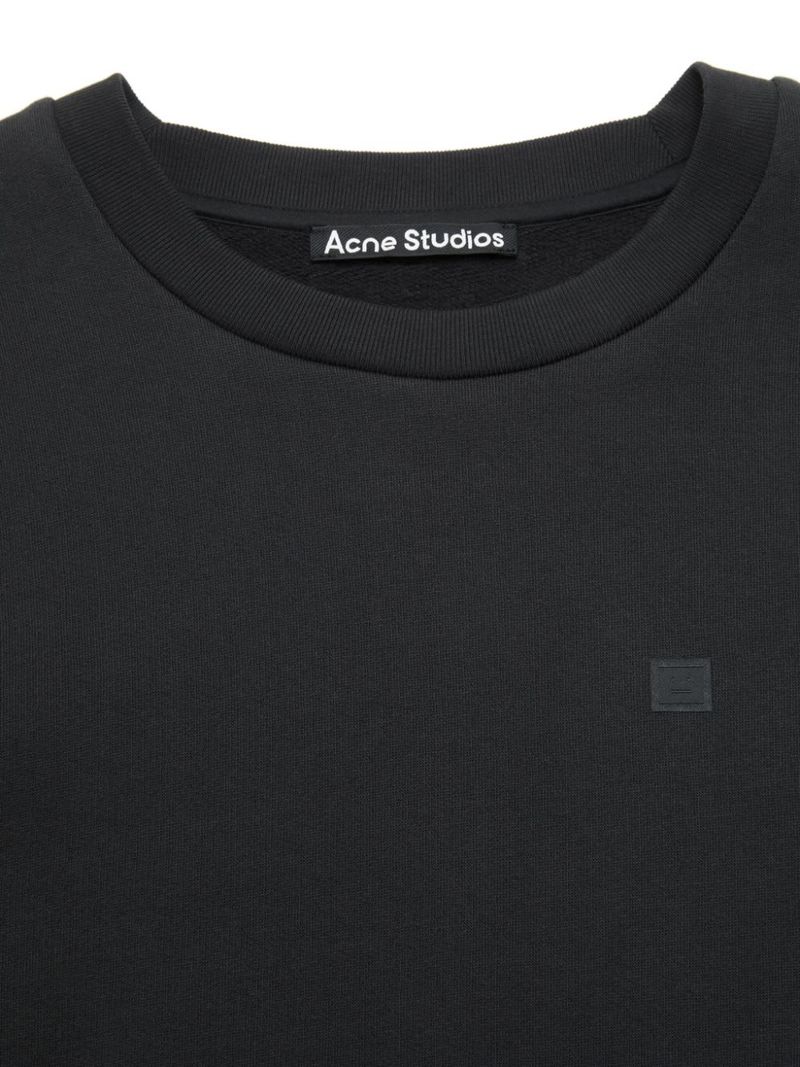 Acne Studios Logo Cotton Sweatshirt - Black